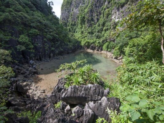 Hồ Động Tiên, một điểm đến yên bình tại Vịnh Hạ Long.